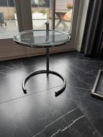 Vintage  bijzettafel van chroom, 45 tot 60 cm, Minder dan 55 cm, Rond, Ophalen of Verzenden