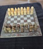 Marmeren schaakset schaakbord, Ophalen of Verzenden, Gebruikt