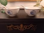 twee porseleinen Chinese soepkommen met lepels, Antiek en Kunst, Antiek | Servies los, Ophalen of Verzenden