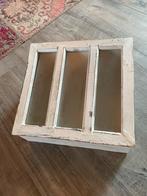 Vintage brocante wit glazen vitrinekastje kastje pronkkastje, Huis en Inrichting, Kasten | Overige, Ophalen of Verzenden, Gebruikt
