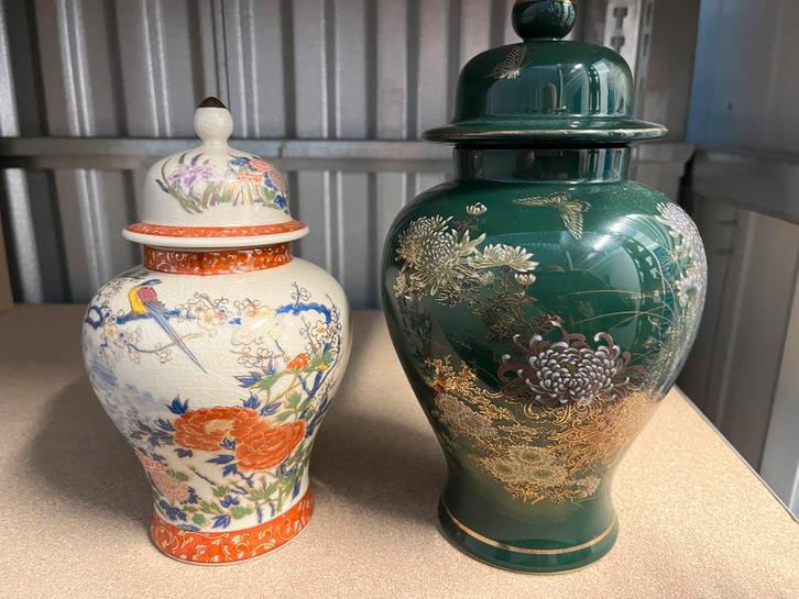 Japanse Satsuma & Toyo Vazen Set, Antiek en Kunst, Antiek | Vazen, Ophalen