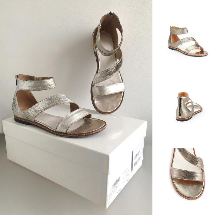 MAISON MARTIN MARGIELA METALLIC SANDALEN Mt. 36 INCL. DOOS, Kleding | Dames, Schoenen, Gedragen, Sandalen of Muiltjes, Overige kleuren