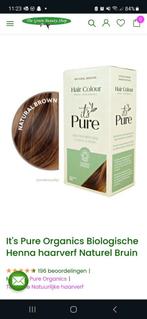 2 pakjes Henna pure organics haarverf bruin. Ongeopend,nieuw, Nieuw, Ophalen of Verzenden