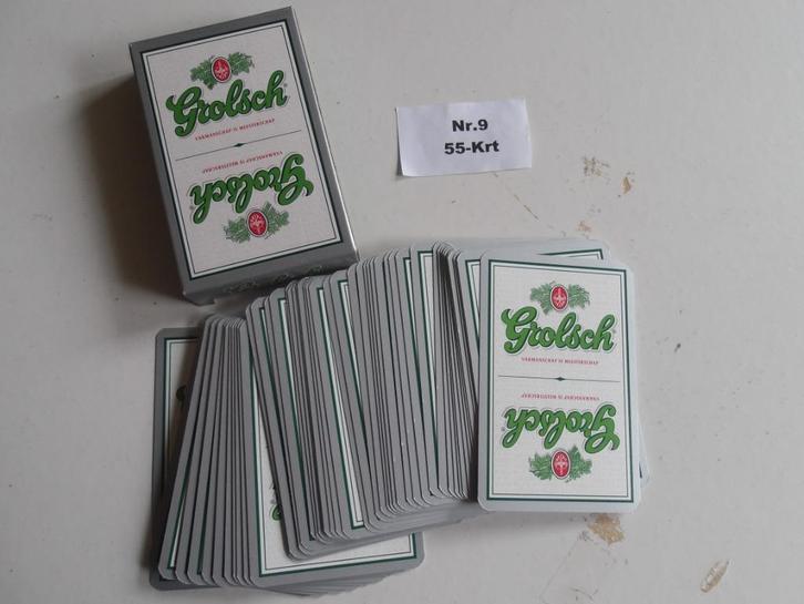 Grolsch speelkaarten (nr.9) 55-krt., Verzamelen, Biermerken, Nieuw, Overige typen, Grolsch, Ophalen of Verzenden