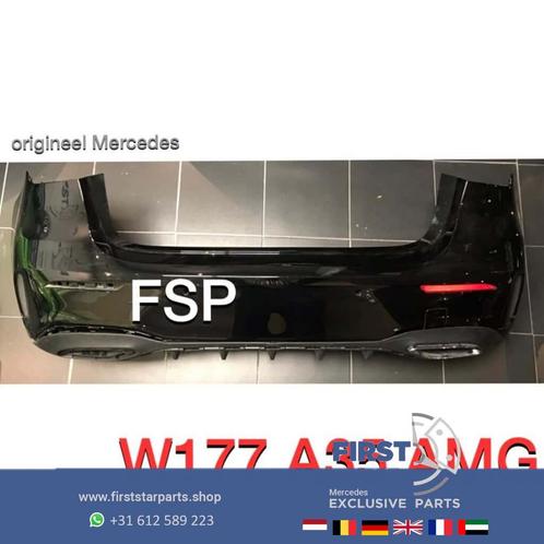W177 A35 AMG Achterbumper Mercedes A Klasse 2019-2020 zwart, Auto-onderdelen, Carrosserie en Plaatwerk, Bumper, Mercedes-Benz