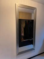 Moderne Spiegel met Zilveren Frame, Ophalen, Gebruikt, 75 tot 100 cm, 150 tot 200 cm