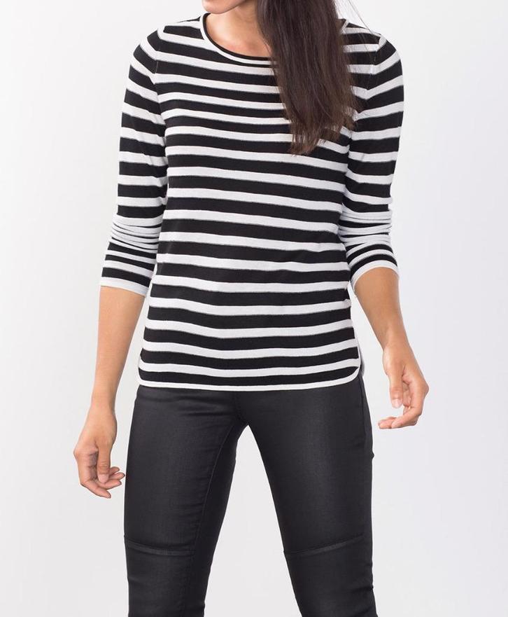 Esprit fijngebreide bretons gestreepte zwart wit trui maat M, Kleding | Dames, Truien en Vesten, Nieuw, Maat 38/40 (M), Zwart