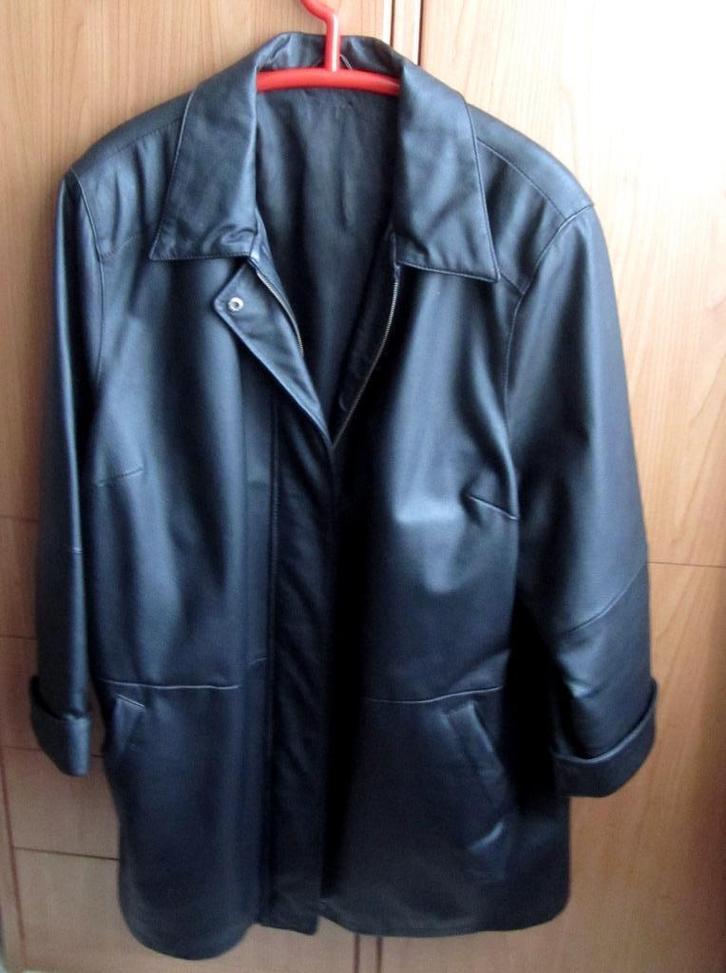 Mooie Lange warme Winter Jas Mantel Leer maat 50 zgan, Kleding | Dames, Jassen | Winter, Zo goed als nieuw, Maat 46/48 (XL) of groter