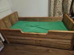 Steigerhouten kinderbed  +lades + matras (150x70), Ophalen, 85 tot 100 cm, Zo goed als nieuw, Matras