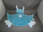 difrax knuffeldoek kikker twee kleurig blauw velours ster op, Ophalen of Verzenden, Zo goed als nieuw