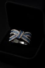 Saffier ring maat 19mm, Sieraden, Tassen en Uiterlijk, Ringen, Overige materialen, Gretannl@yahoo.com, Nieuw, Ophalen of Verzenden