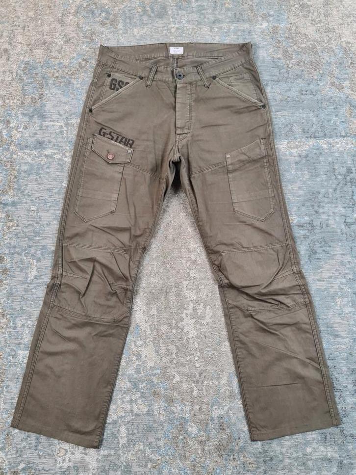 G-Star 5620 3D Tapered W33 L30 100% katoen Bronno3330, Kleding | Heren, Broeken en Pantalons, Zo goed als nieuw, Maat 52/54 (L)