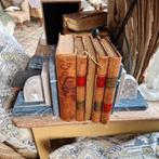 Setje oude boekjes met art deco boekensteunen brocante, Antiek en Kunst, Ophalen of Verzenden