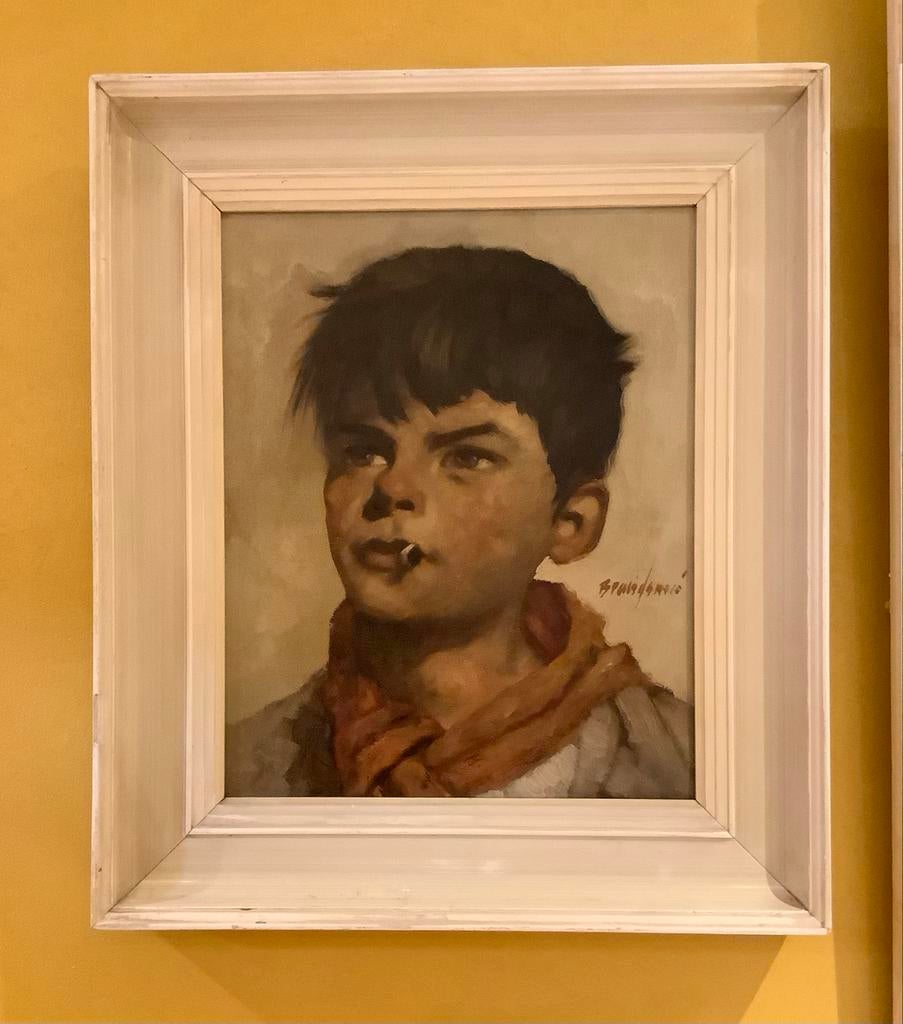 Vintage schilderij ❤️ Jeanne Brandsma - Fritske met peuk, Antiek en Kunst, Kunst | Schilderijen | Klassiek, Ophalen of Verzenden