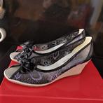 Peeptoe sleehak pumps / schoenen maat 40, Ophalen of Verzenden, Zo goed als nieuw, Zwart
