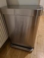 Nette Simplehuman RVS prullenbak!, Ophalen, Met pedaal, 50 tot 75 cm, 40 liter of meer