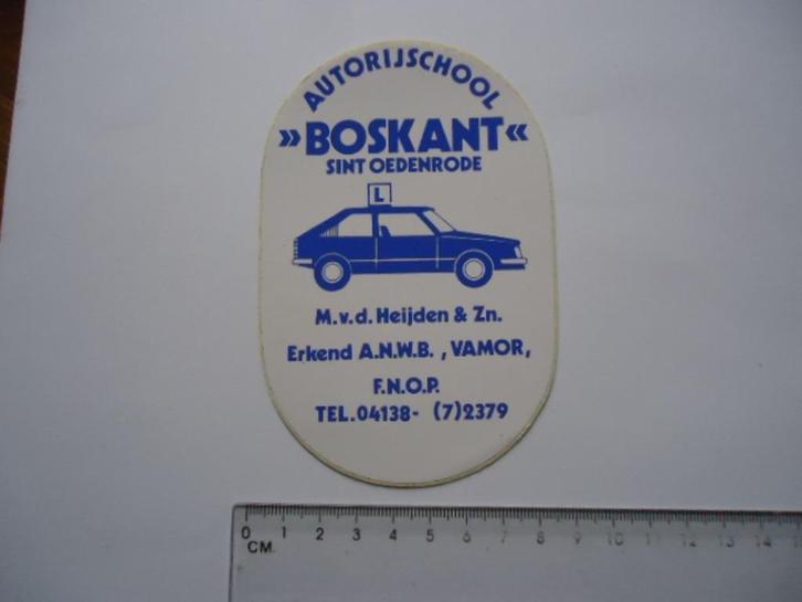 sticker oud Sint Oedenrode M vd Heijden Anwb vamor Boskant, Verzamelen, Stickers, Zo goed als nieuw, Bedrijf of Vereniging, Verzenden
