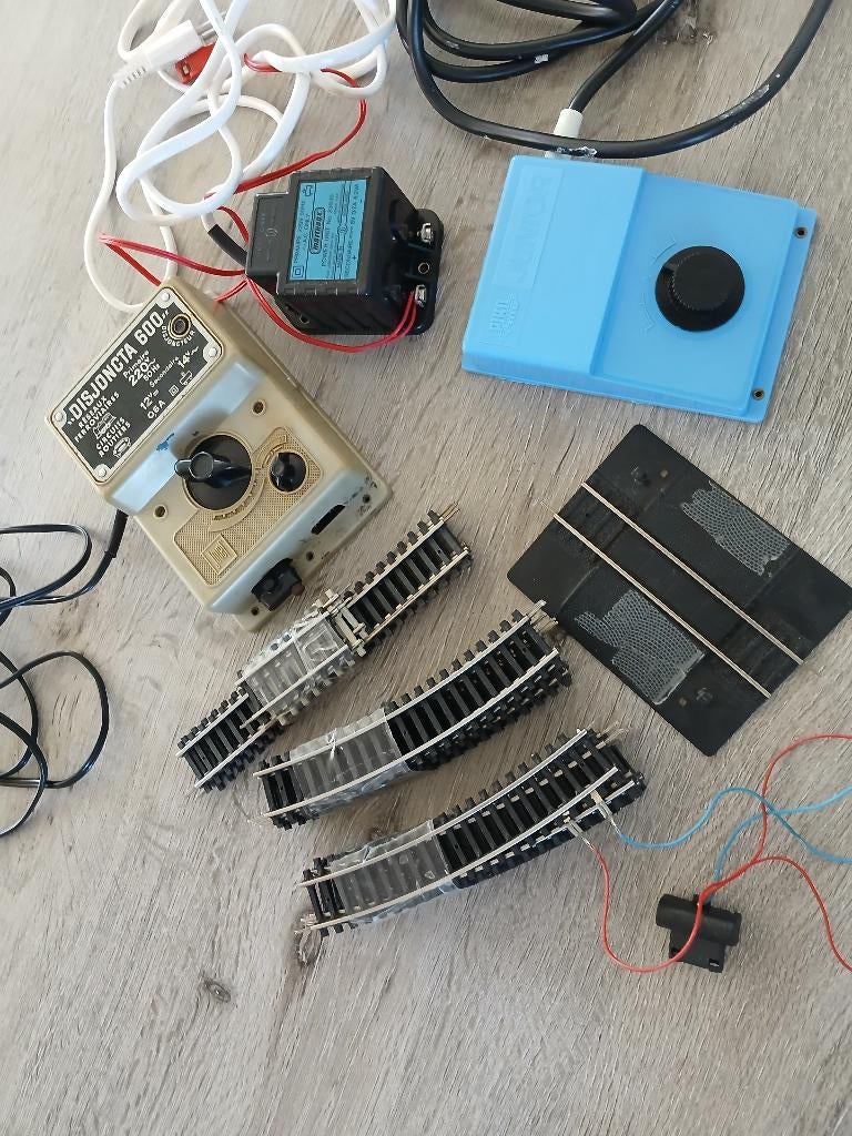 Modeltrein onderdelen/Jouef & Matchbox transformator + rails, Transformator of Voeding, Gebruikt, Gelijkstroom, Jouef