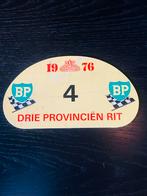 RAC Noord Drie Provinciën Rit 1976 - Nummer 4 rallyschild, Verzamelen, Automerken, Motoren en Formule 1, Ophalen of Verzenden