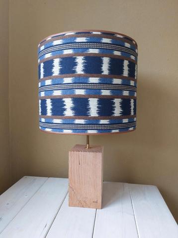 Lampenkap blauw/bruin 35 cm handgemaakt beschikbaar voor biedingen