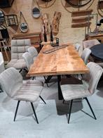 Velvet eetkamerstoelen setprijs € 300,-, Ophalen, Wit, Velvet, Nieuw