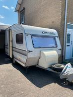 Unieke Confort caravan met extra deur achter en zonnepaneel, Caravans en Kamperen, Standaardzit, 75 kg, Omvormbare zithoek, 750 - 1000 kg