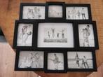 Fotolijst met 9 foto vakjes, Minder dan 50 cm, Ophalen of Verzenden, Zo goed als nieuw, Minder dan 50 cm