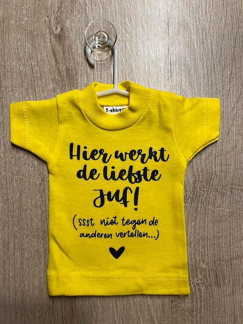 Mini t-shirt (met hanger en zuignap), Hobby en Vrije tijd, Feestartikelen, Nieuw, Feestartikel, Overige, Ophalen of Verzenden