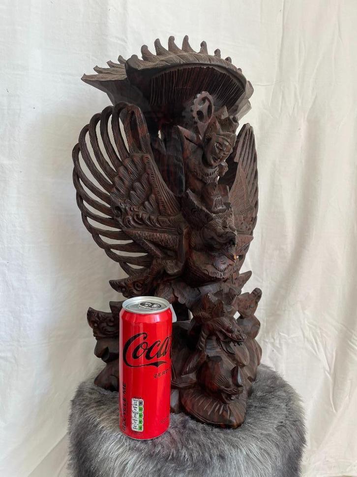 Groot handgesneden Balinees houten Garuda-beeld, Antiek en Kunst, Kunst | Beelden en Houtsnijwerken, Ophalen of Verzenden
