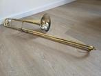 Trombone Hüttl, Muziek en Instrumenten, Blaasinstrumenten | Trombones, Ophalen of Verzenden, Gebruikt, Tenor, Met koffer