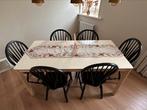 6 Windsor stoelen, zwart, Huis en Inrichting, Stoelen, Zwart, Zo goed als nieuw, Vijf, Zes of meer stoelen, Hout
