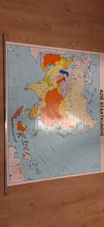 Canvas Landkaart Azië - Mancave Decoratie, Boeken, Atlassen en Landkaarten, Ophalen of Verzenden