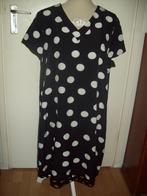 NIEUW! Trendy vintage zwart polkadot jurk maat XXL 46 48, Verzenden, Nieuw, Maat 46/48 (XL) of groter, Zwart