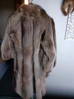 120 cm vintage echte bontjas bont jas bontmantel M/L 40/42, Ophalen of Verzenden, Gedragen, Maat 38/40 (M), Bruin
