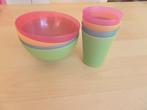 Camping servies (4 bekers en 4 bakjes), Ophalen of Verzenden, Gebruikt