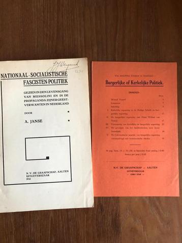 1932 Vroeg anti-nazisme. A. Janse: Nationaal-Sociallstische beschikbaar voor biedingen