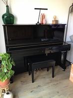 Yamaha U1 piano, zwart hoogglans met silent systeem., Piano, Hoogglans, Zo goed als nieuw, Zwart