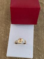 Mooie 14 karaat gouden ring, wit en geel goud, Nieuw, Ophalen of Verzenden, Dame, Goud