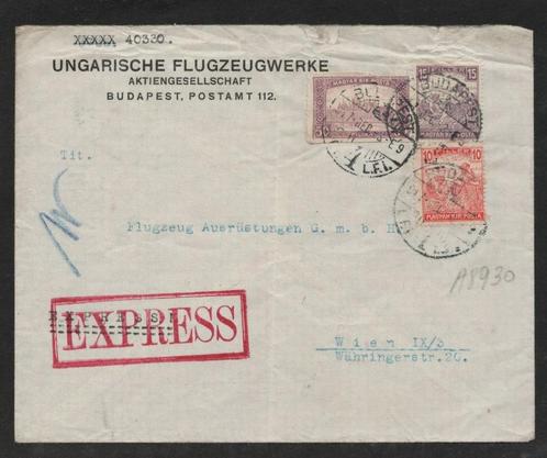 1917 U.F.A.G.vliegtuigfabriek Budapest in WO1 Brandenburg C1, Postzegels en Munten, Postzegels | Europa | Hongarije, Gestempeld
