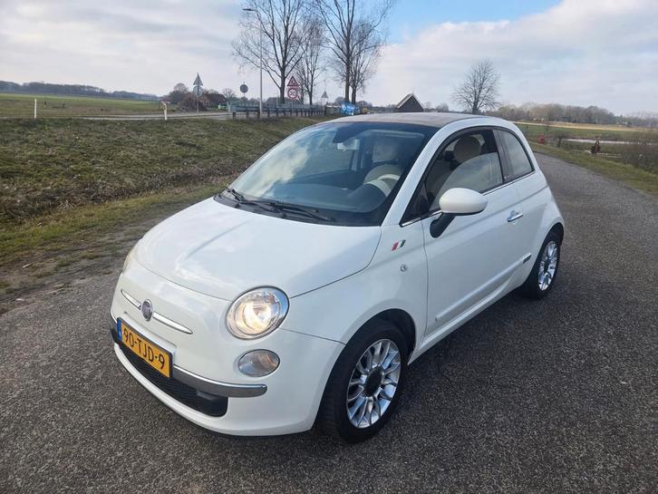Fiat 500 1.2 C 2012 Wit (((cabriolet ))), Auto's, Fiat, Bedrijf, Airbags, Airconditioning, Android Auto, Centrale vergrendeling