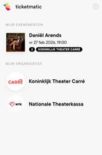 Daniël Arends - 27 februari 2026 - Balkon - Carré, Tickets en Kaartjes, Theater | Cabaret en Komedie, Twee personen, Februari