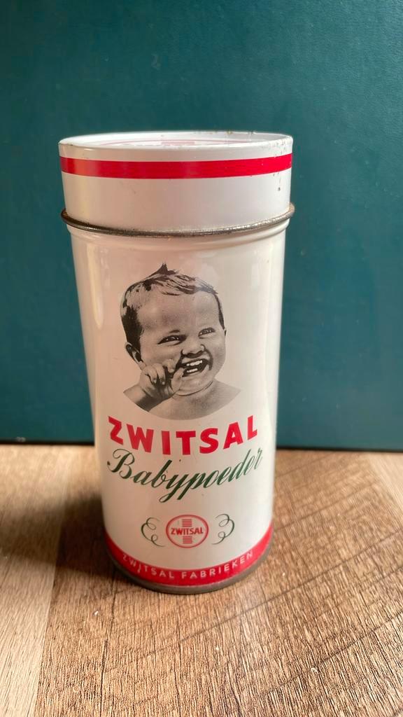 Vintage Zwitsal baby poeder blik, Verzamelen, Blikken, Gebruikt, Overige, Overige merken, Ophalen of Verzenden