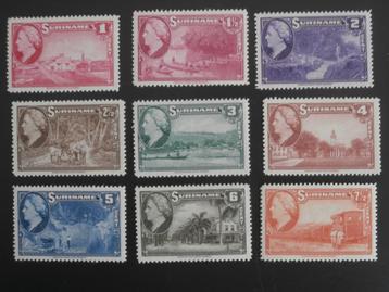 SURINAME 1945; serie KONINGIN WILHELMINA LEES beschikbaar voor biedingen