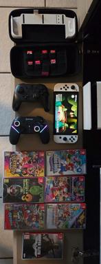 Nintendo switch oled white, games, accessoires, Ophalen, Zo goed als nieuw, Met 1 controller, Switch OLED