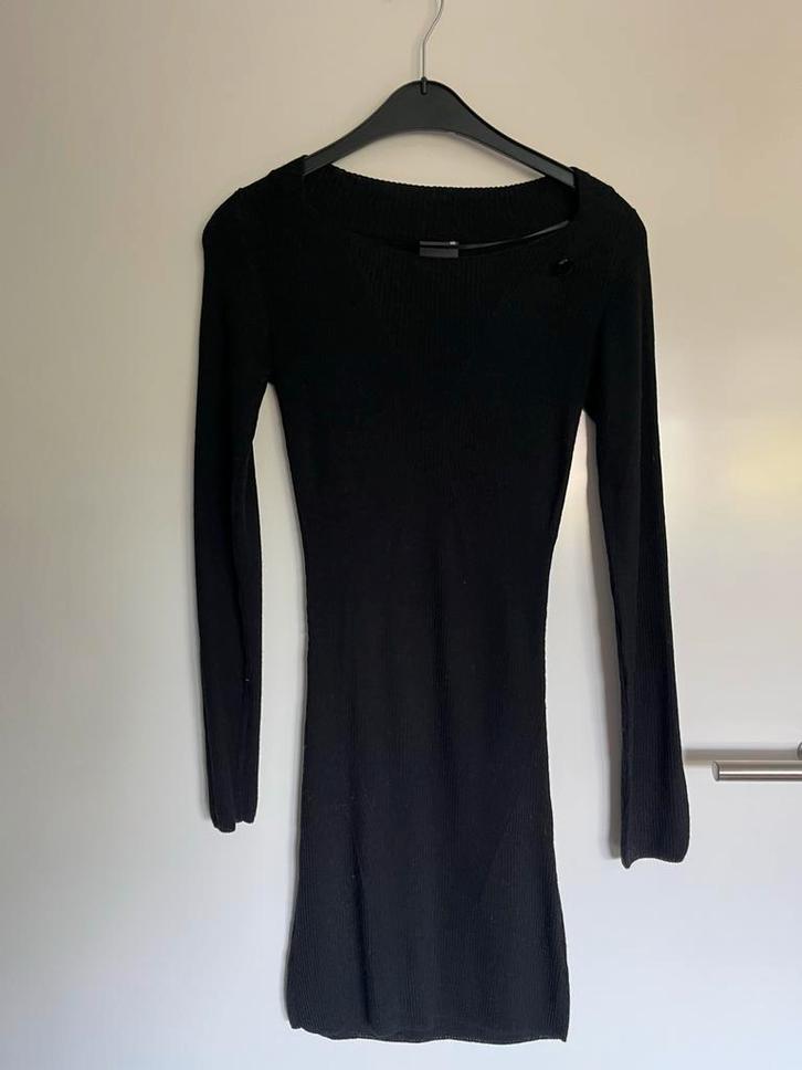 Zwarte G-Star Jurk - Maat XS, Kleding | Dames, Jurken, Zo goed als nieuw, Maat 34 (XS) of kleiner, Zwart, Boven de knie, Ophalen of Verzenden