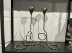 Set van 2 verzilveren kandelaars, Ophalen of Verzenden, Zo goed als nieuw
