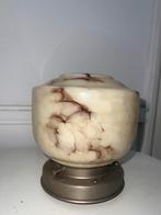 Vintage Plafonnière Gemarmerd Glas Mid Century Stijlvol Lich, Ophalen