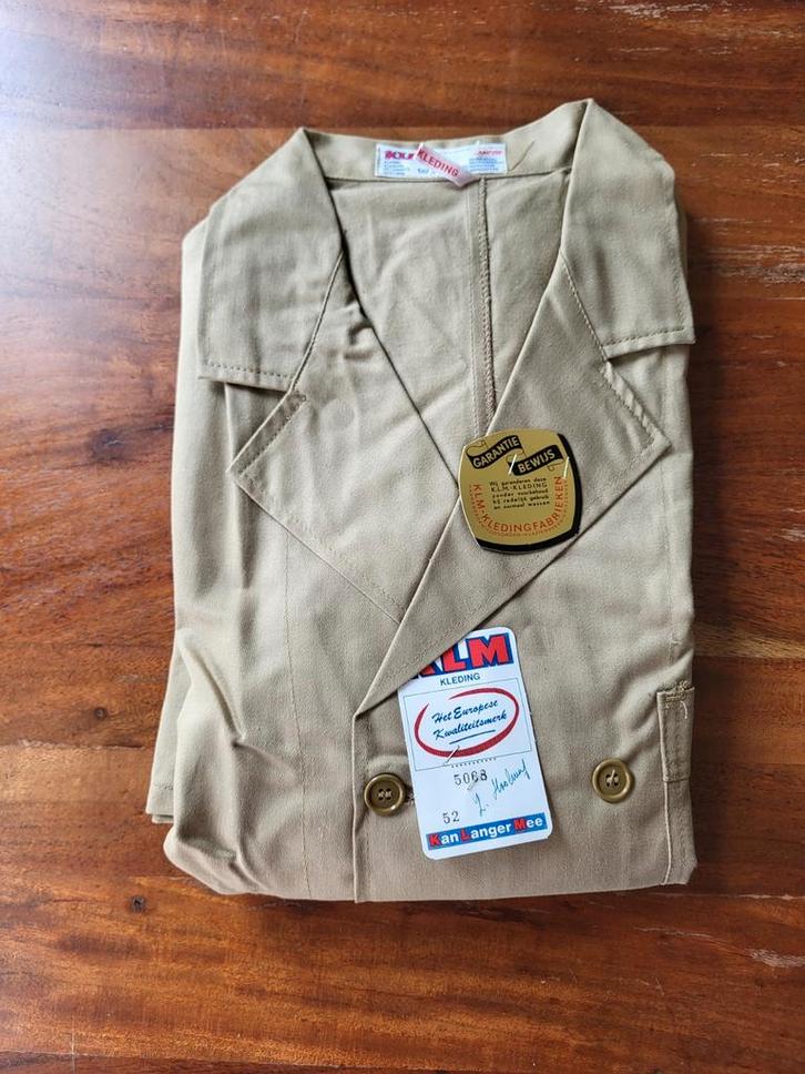Vintage KLM Kleding Overall - Maat 52 Nieuw, Kleding | Heren, Kostuums en Colberts, Zo goed als nieuw, Maat 52/54 (L), Beige, Ophalen of Verzenden