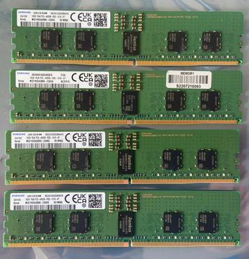 4x Samsung RDIMM 16GB (64Gb) DDR5 4800MHz M321R2GA3BB6-CQK beschikbaar voor biedingen