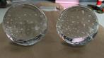 2 vintage Glazen presse papier bollen., Antiek en Kunst, Ophalen of Verzenden